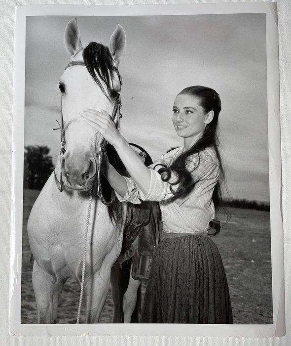 Audrey Hepburn and horse